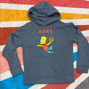 Old Navy Bart Simpson Kids Gray Hoodie XLarge 14-16